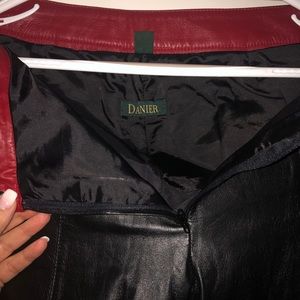 NEW Daniel leather pants. Size 8 32” inseam.  $150
